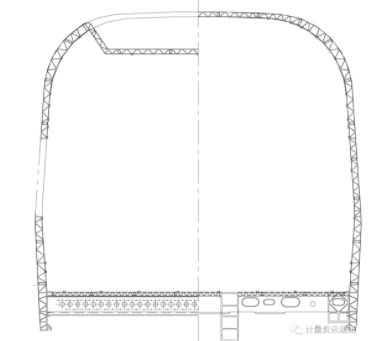圖1 動車組車體斷面圖